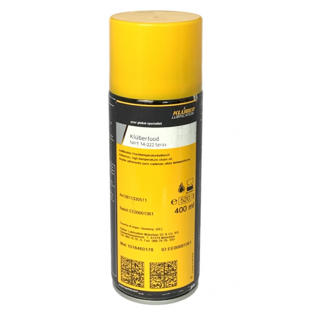 Klüberfood NH1 14222 Grease for food processing 400ml Spray can
